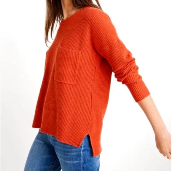 Madewell Thompson Pocket Pullover Crew Neck Sweater S - Picture 2 of 8